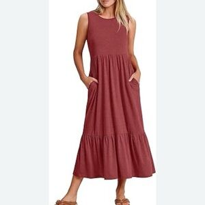 Anrabess sleeveless, crewneck swing dress (Large)